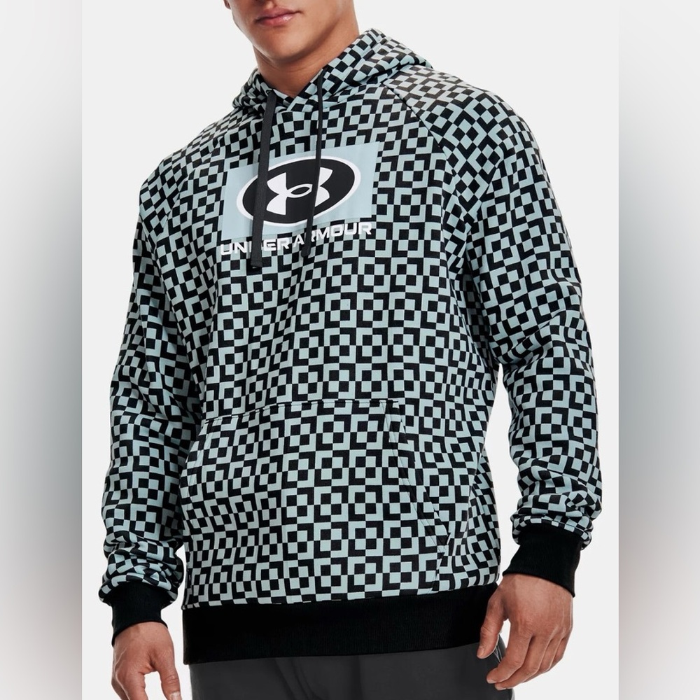 🤍Under Armour Men's UA Rival Fleece Geo Print Hoodie